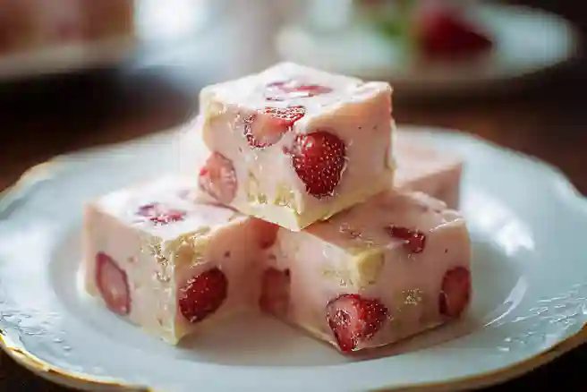 Strawberry Shortcake Fudge