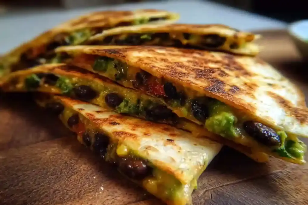 Vegetarian Avocado and Black Bean Quesadilla