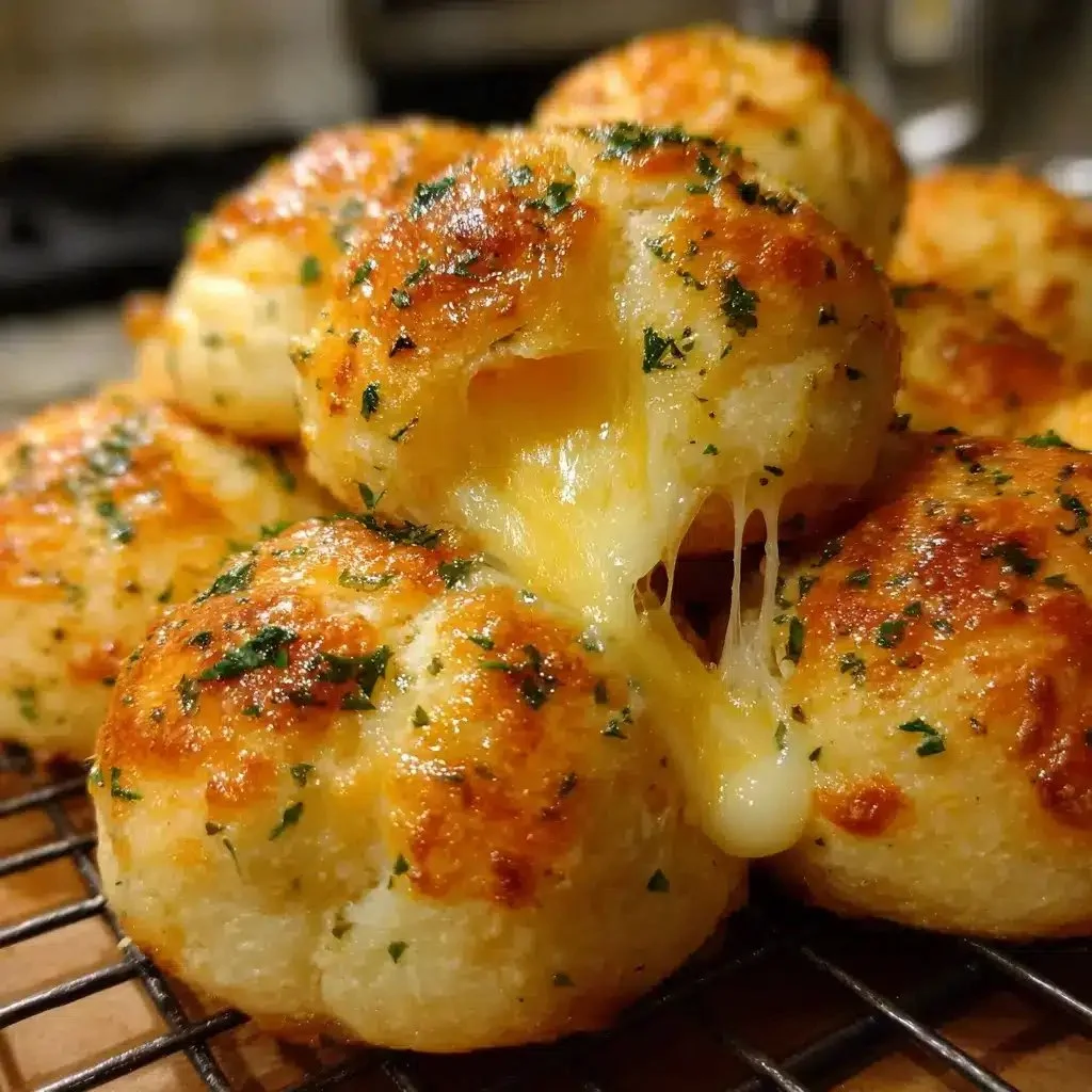 Delicious Garlic Herb Cheese Bombs ready to serve as a savory appetizer
