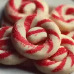 Festively decorated Candy Cane Cookies for the holiday season