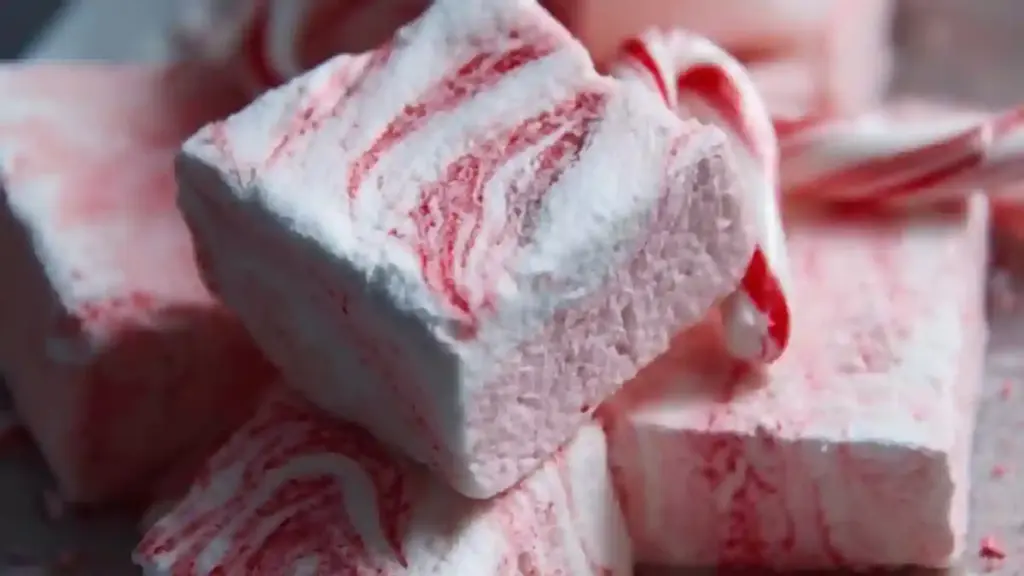 Delicious Candy Cane Marshmallows in festive holiday colors