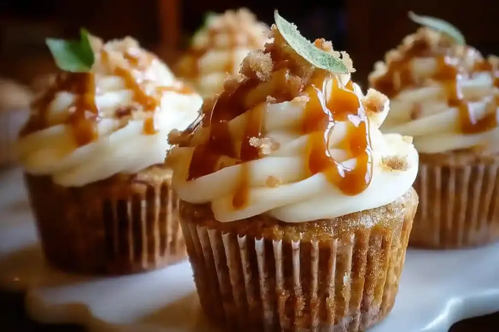 Caramel Apple Fall Cupcakes