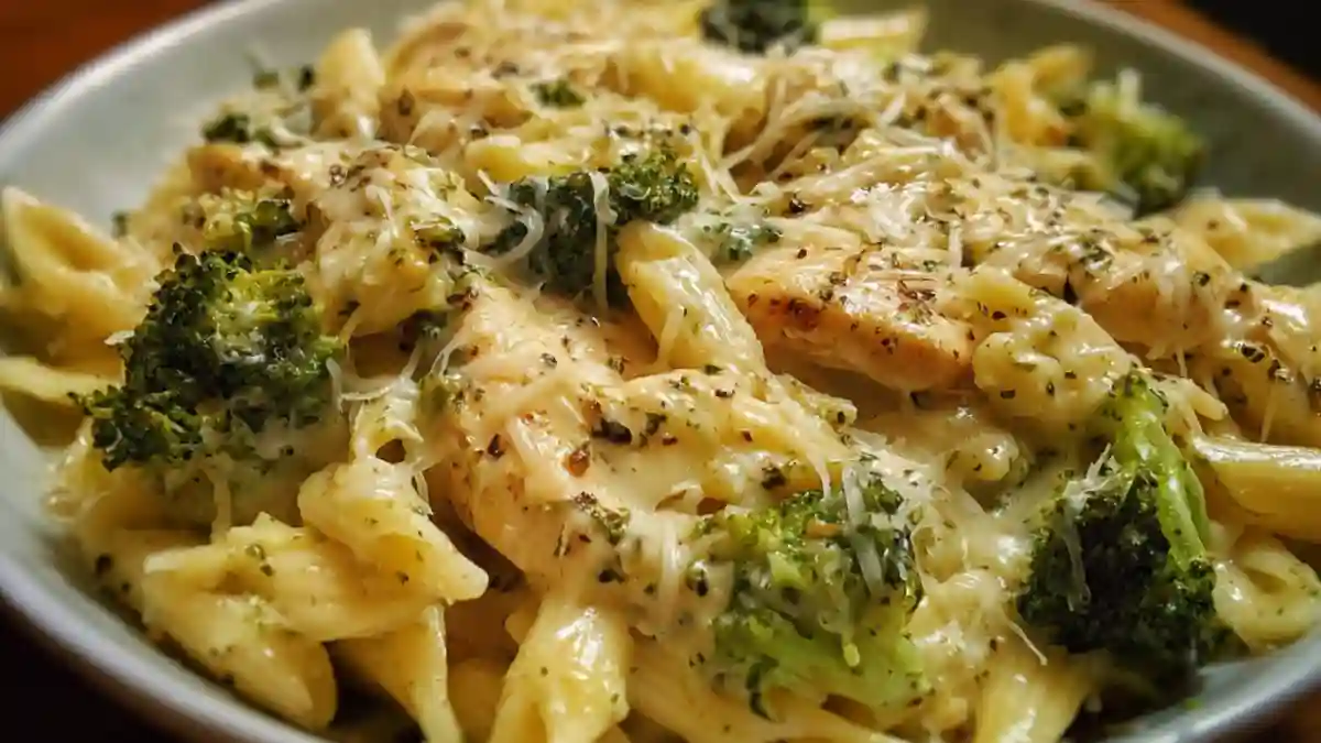 Cheesy Broccoli and Chicken Pasta