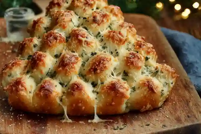 Cheesy Christmas Tree Bread