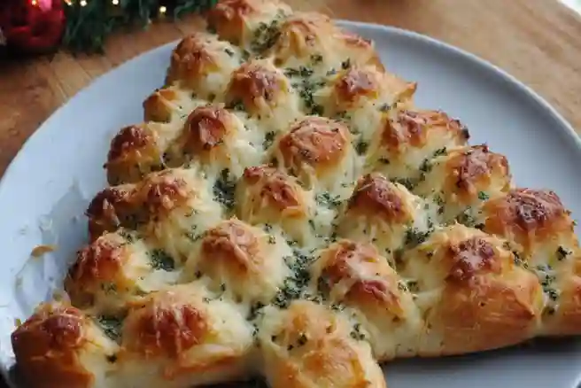 Cheesy Christmas Tree Bread