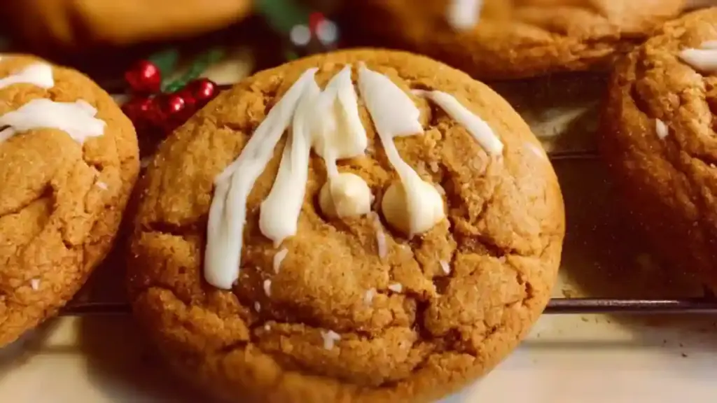 Chewy maple cinnamon cookies fresh from the oven, golden brown and delicious