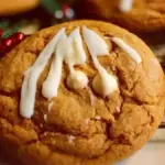 Chewy maple cinnamon cookies fresh from the oven, golden brown and delicious