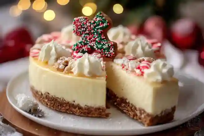 Christmas Sugar Cookie Cheesecake