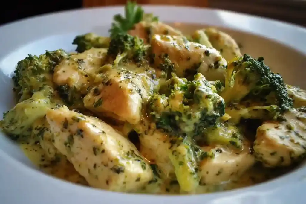 Creamy Pesto Chicken and Broccoli