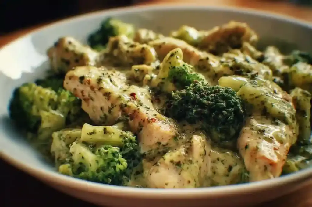 Creamy Pesto Chicken and Broccoli