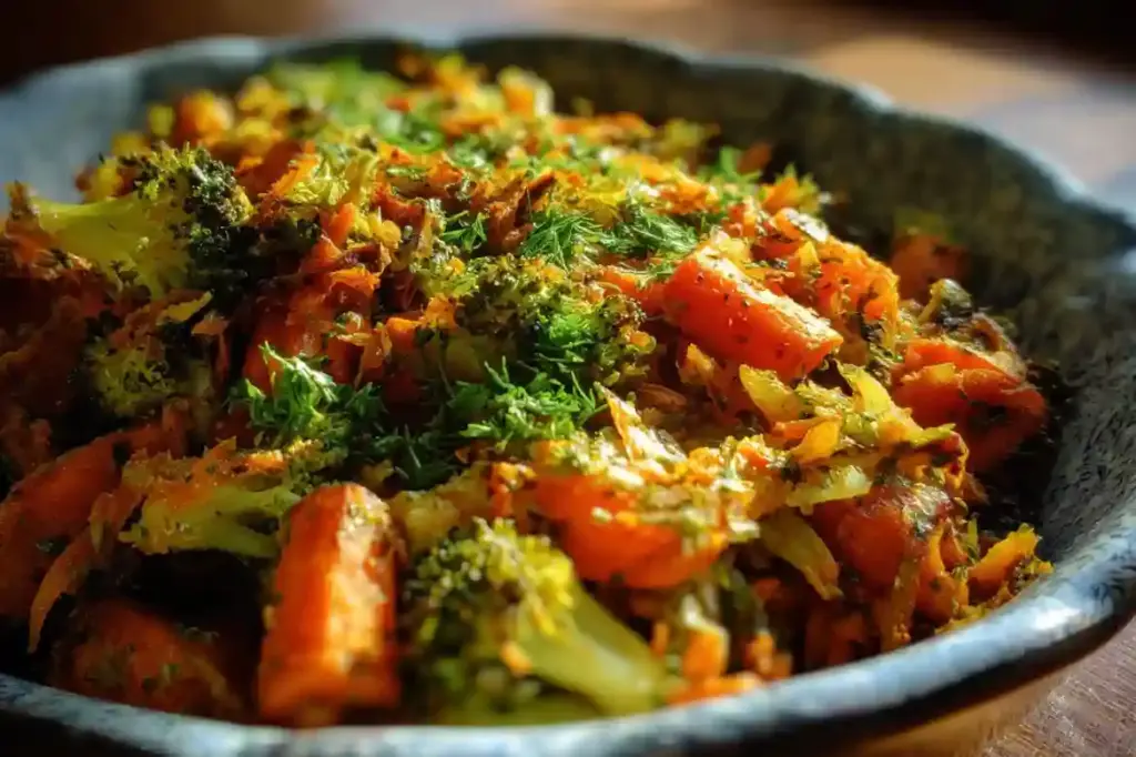 Crunchy Broccoli Carrot Hash