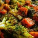 Delicious crunchy broccoli carrot hash served in a bowl