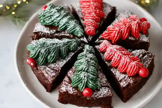Frosted Christmas Brownies