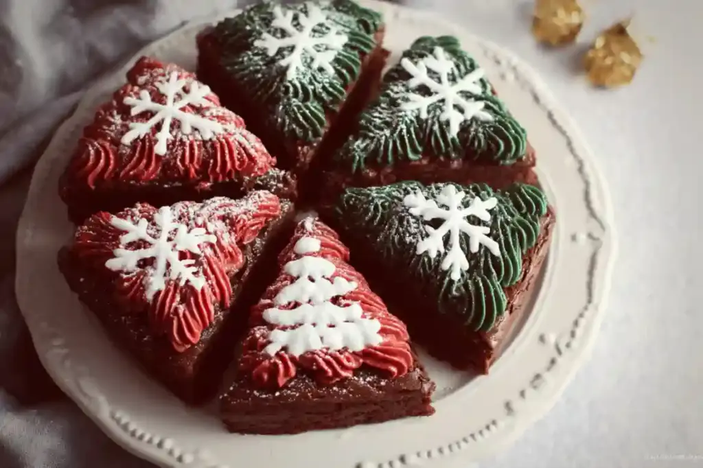 Frosted Christmas Brownies