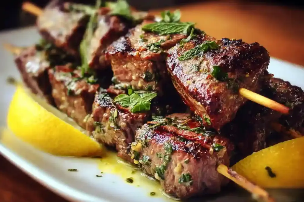 Grilled Lemon Herb Beef Skewers