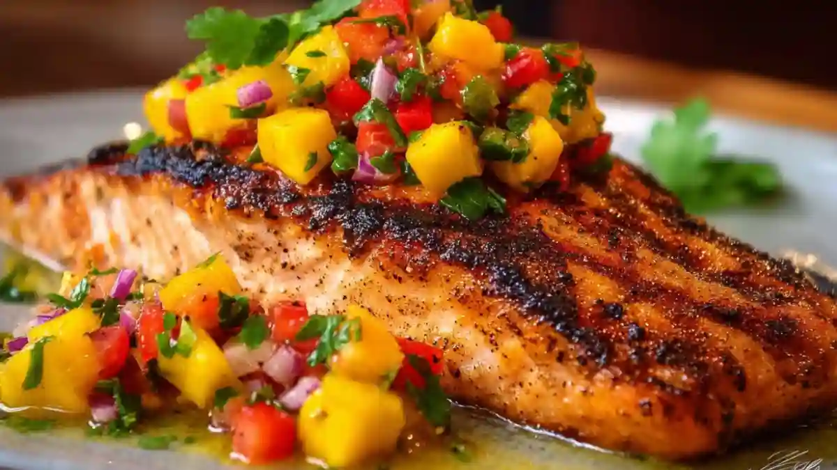 Grilled Salmon with Mango Salsa