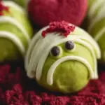Grinch Oreo Balls with Red Velvet Oreos