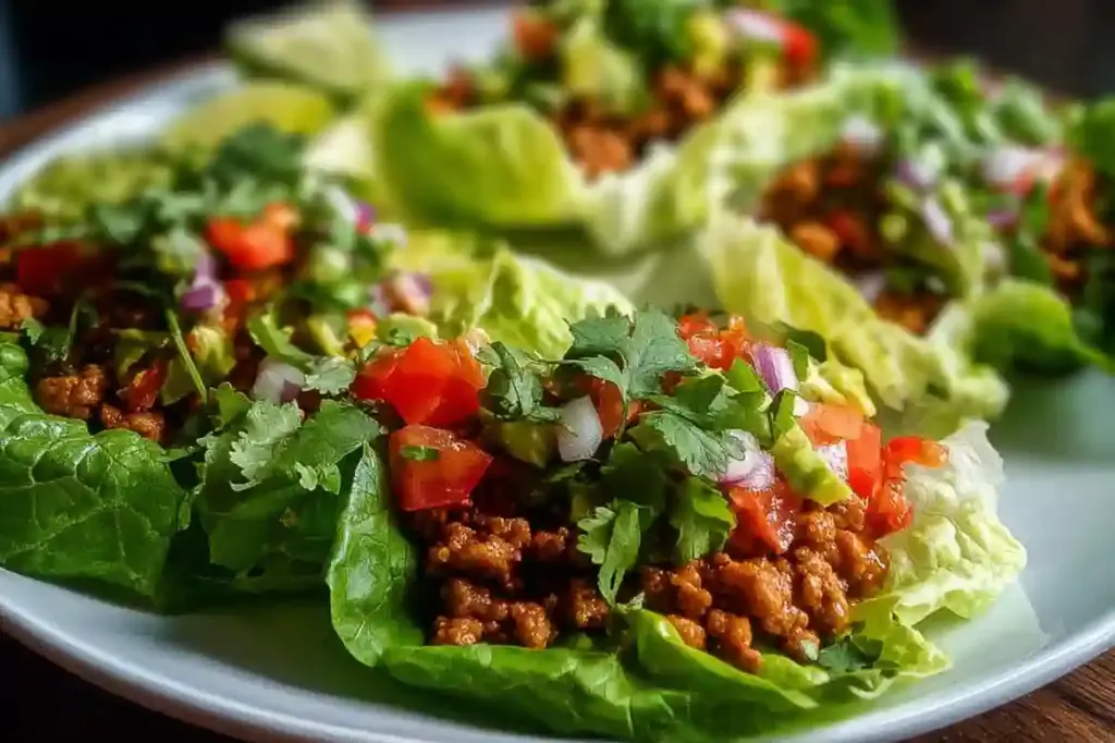 Healthy Turkey Taco Lettuce Wraps