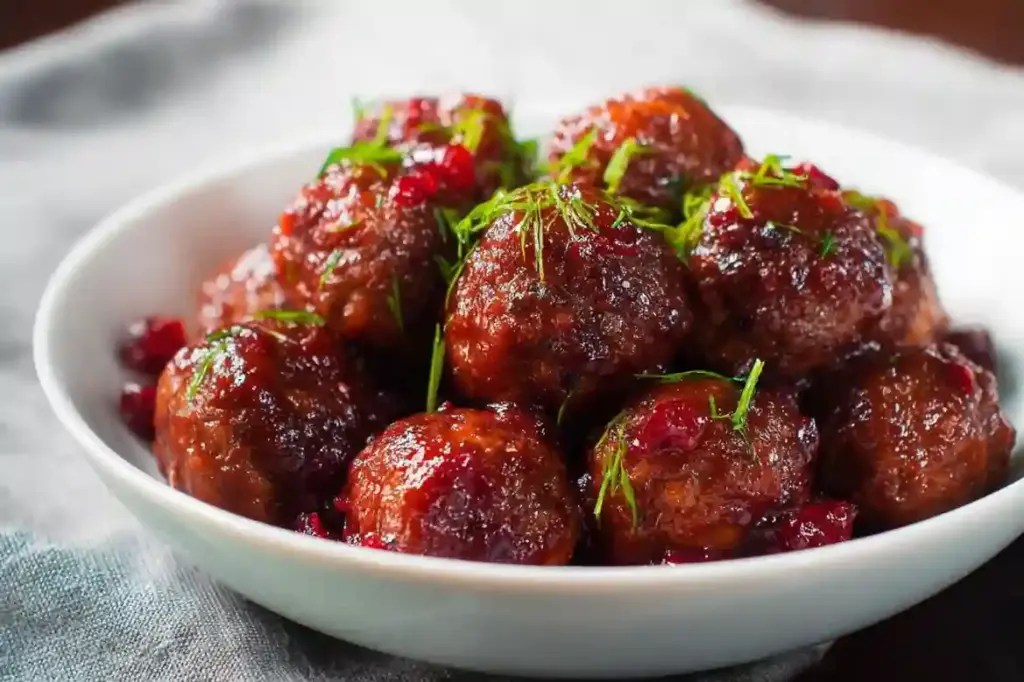 Quick Cranberry Meatballs