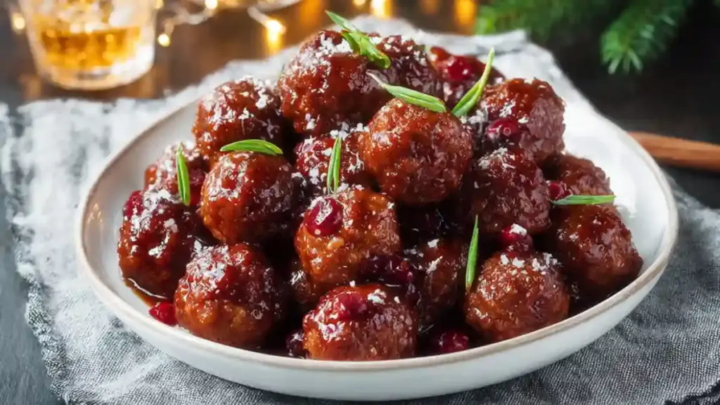 Quick Cranberry Meatballs