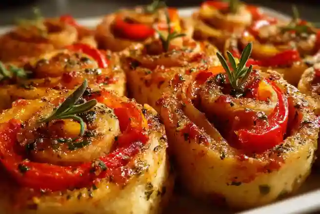 Roasted Pepper Pinwheels