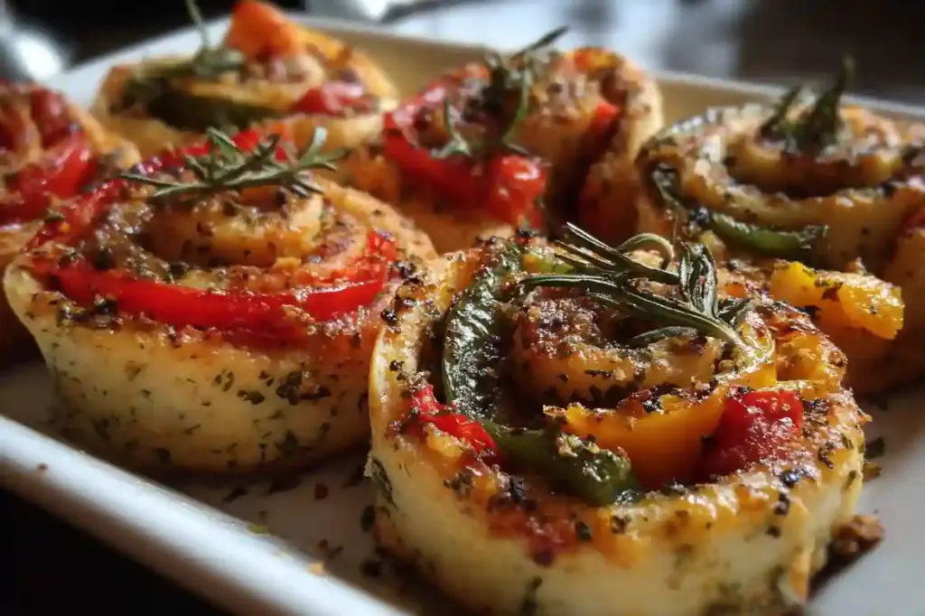 Roasted Pepper Pinwheels