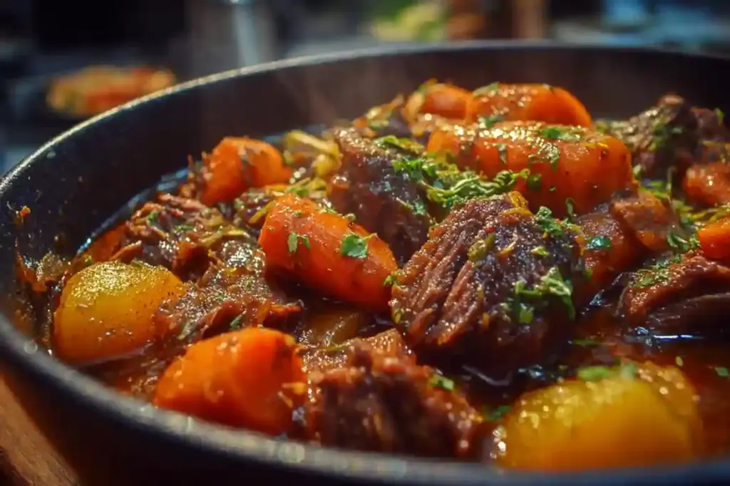 Slow-Cooked Beef and Carrot Stew