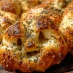 Spooky Garlic Knots served with a Halloween theme