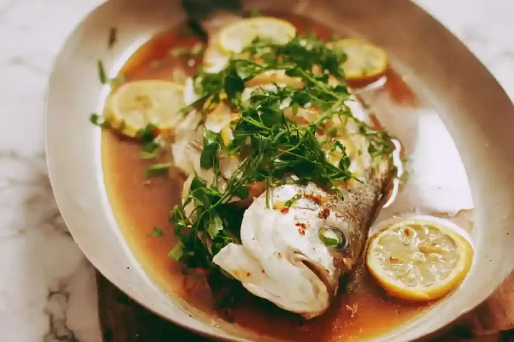 Steamed Whole White Fish