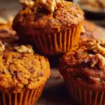Wholesome pumpkin walnut muffins baked to perfection for a healthy snack.