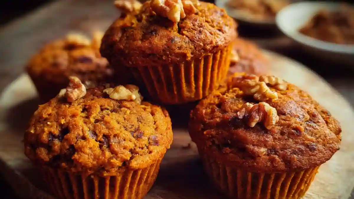 Wholesome Pumpkin Walnut Muffins