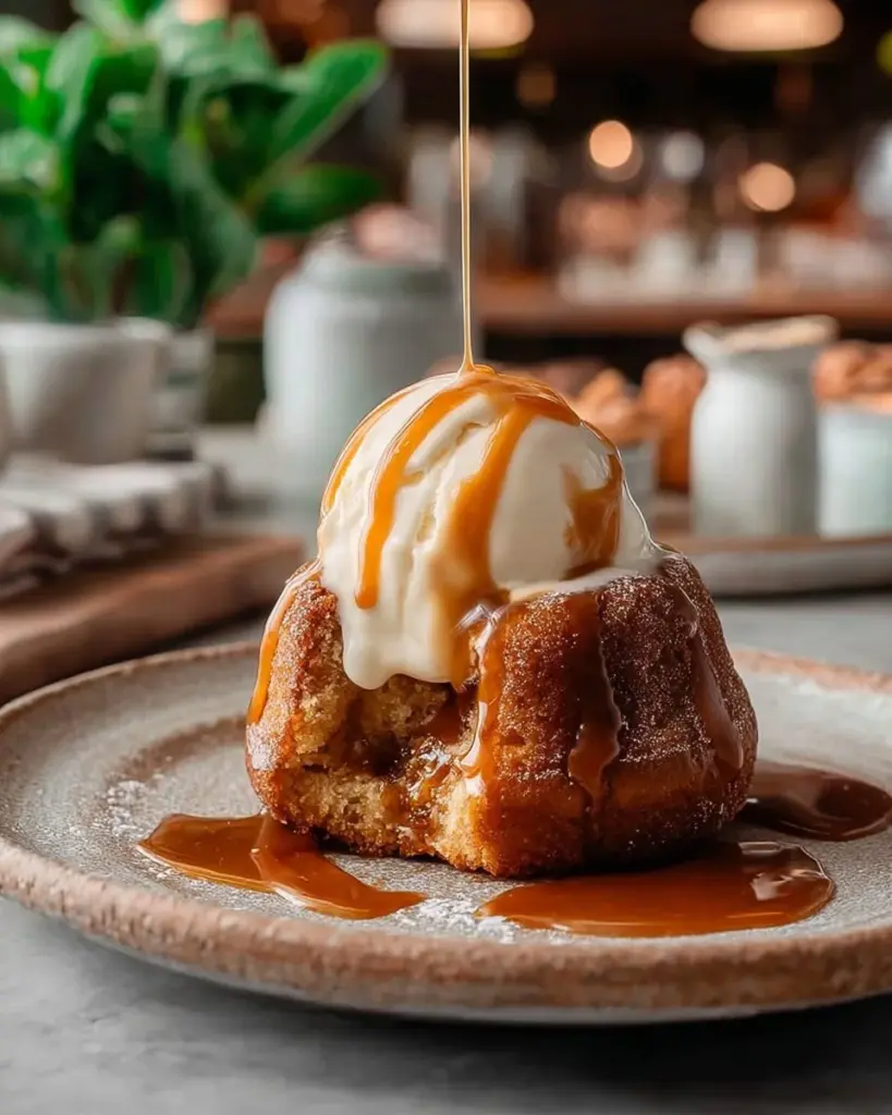 Delicious brown butter apple cider donuts on a wooden table