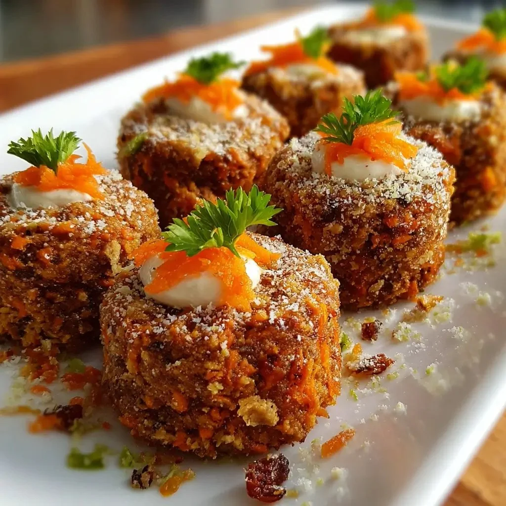 Healthy carrot hummus bites served on a plate for a nutritious snack