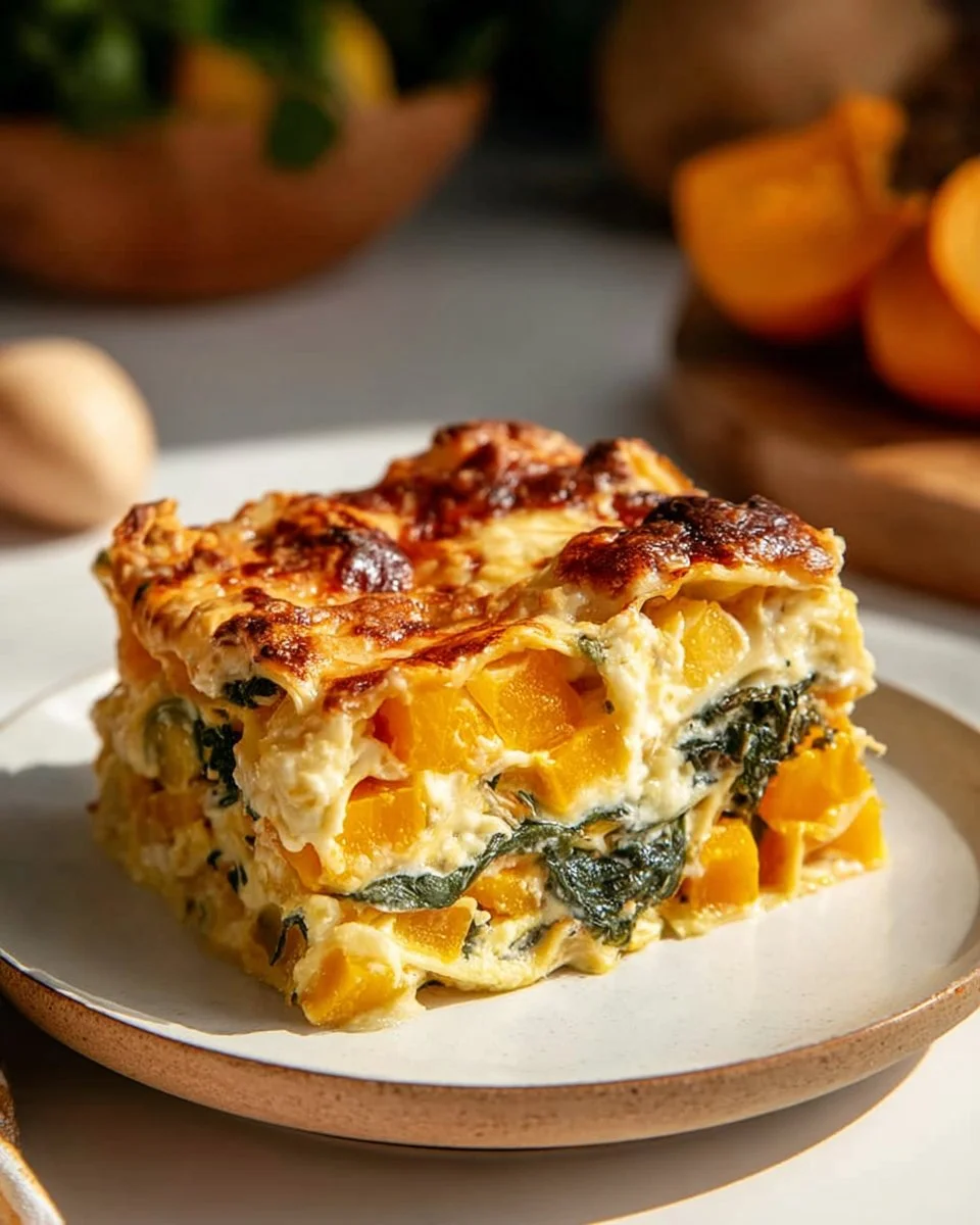 Creamy Butternut Squash and Kale Lasagna