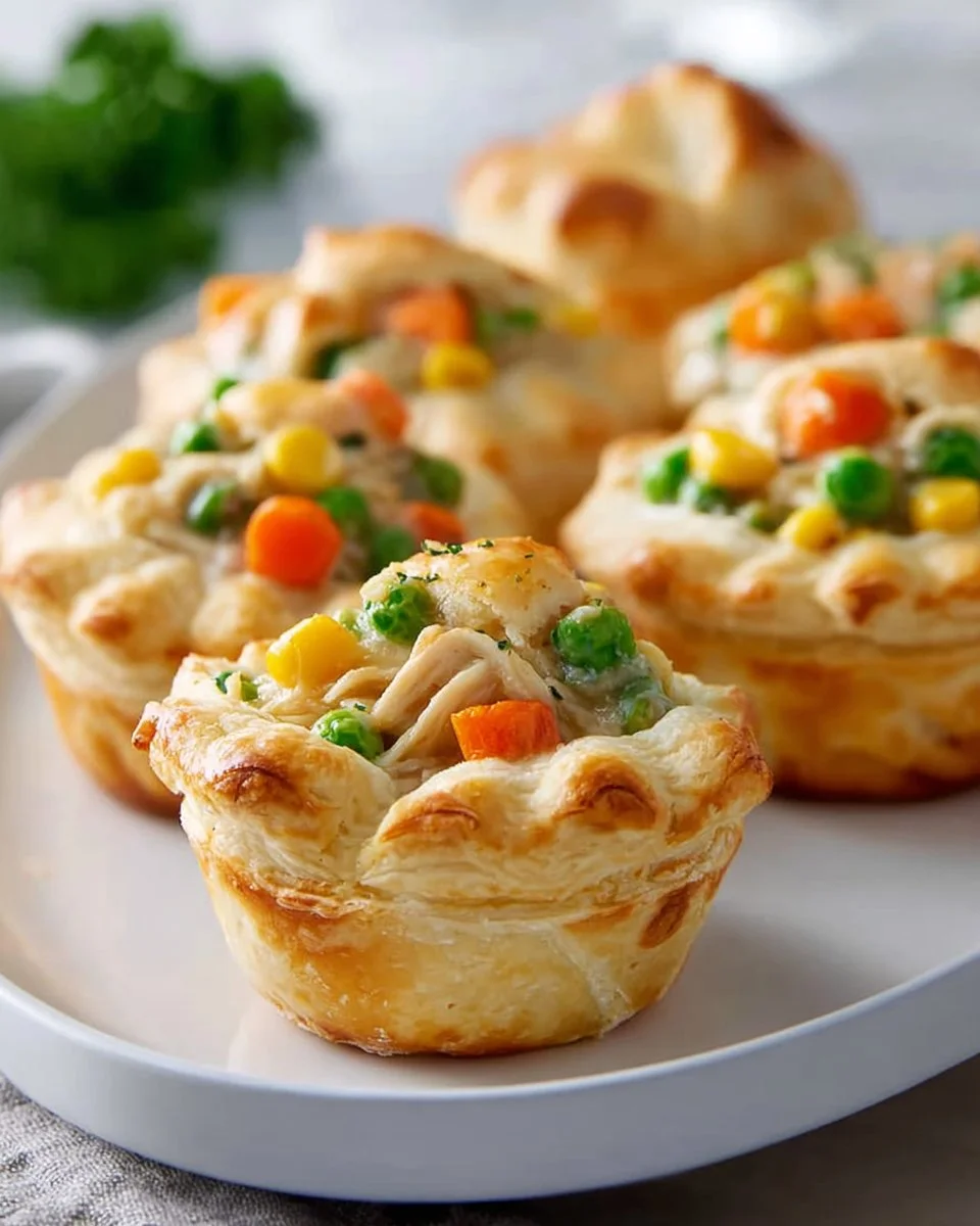 Easy Chicken Pot Pie Bites with Biscuits