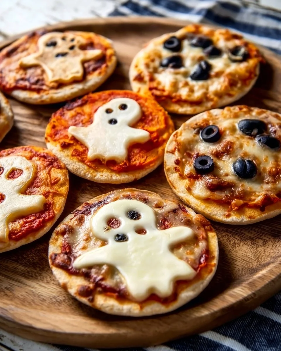 Easy Mini Halloween Pizzas