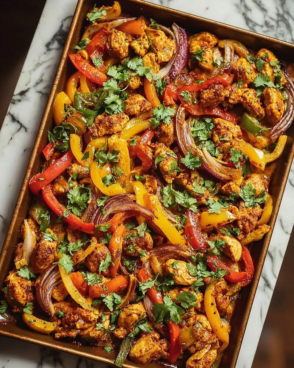 Easy Sheet Pan Chicken Fajitas