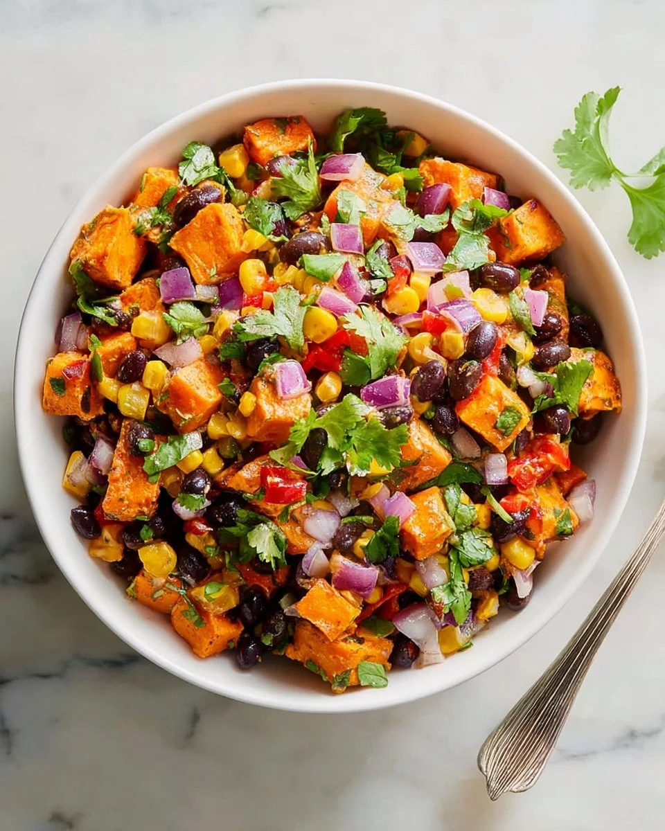 Roasted Sweet Potato Black Bean Salad