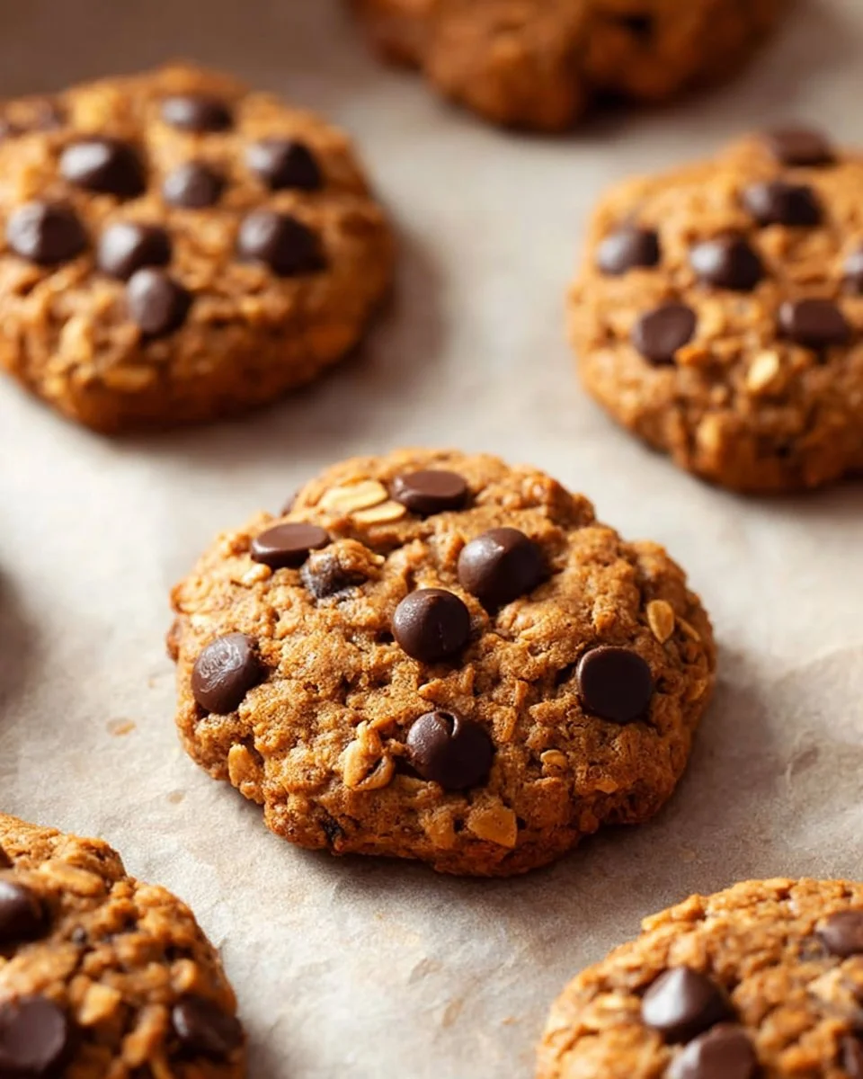 Soft and Chewy Pumpkin Chocolate Chip Oatmeal Cookies