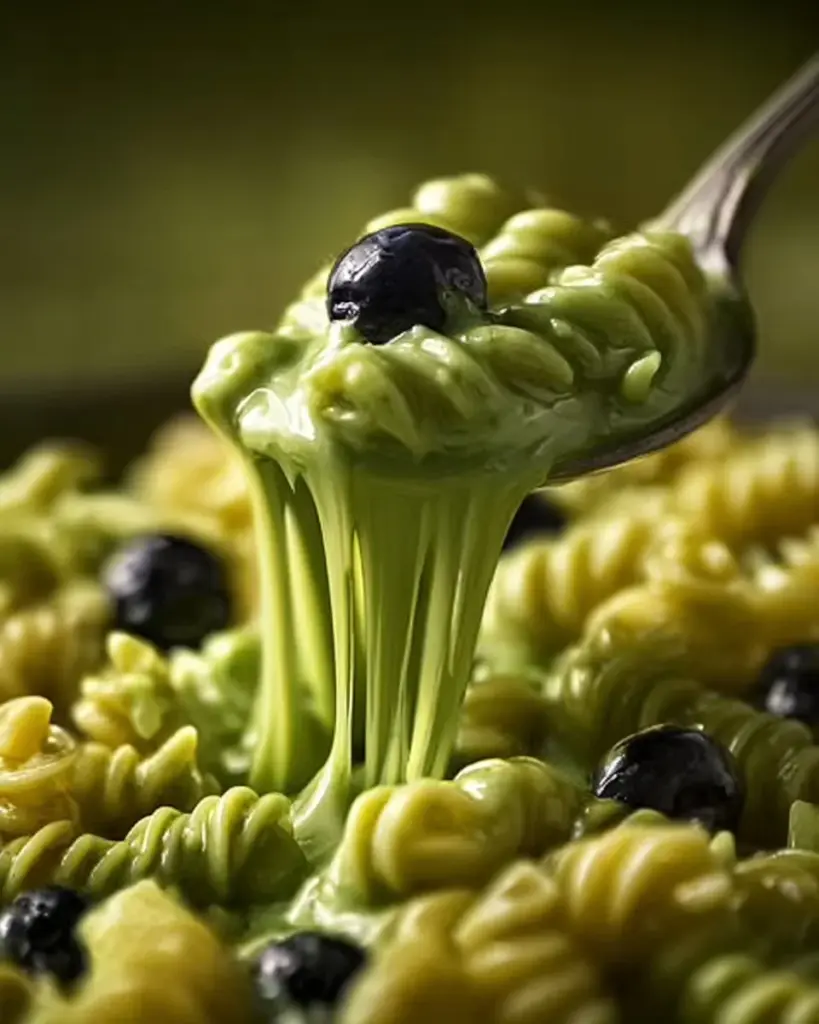 Witch's Cauldron Mac and Cheese with a creamy, cheesy texture