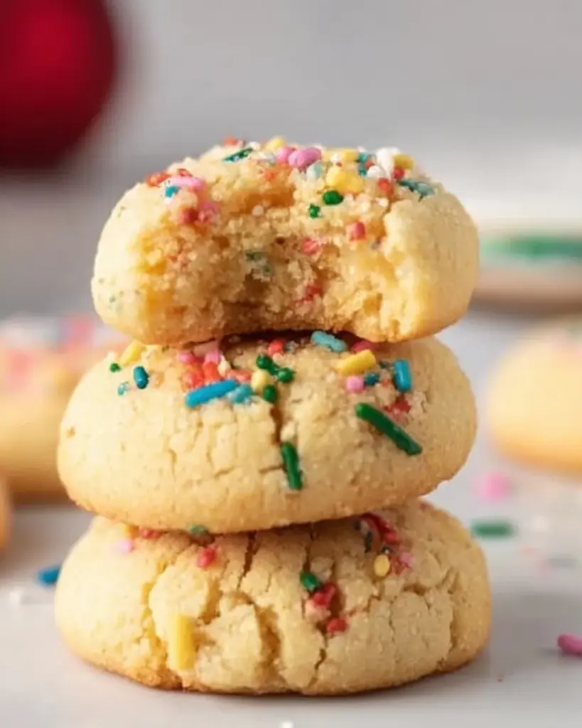 Delicious Almond Flour Shortbread Cookies on a wooden plate