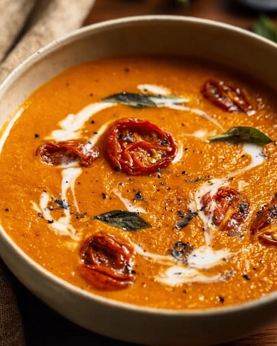 Creamy Roasted Garlic Tomato Soup