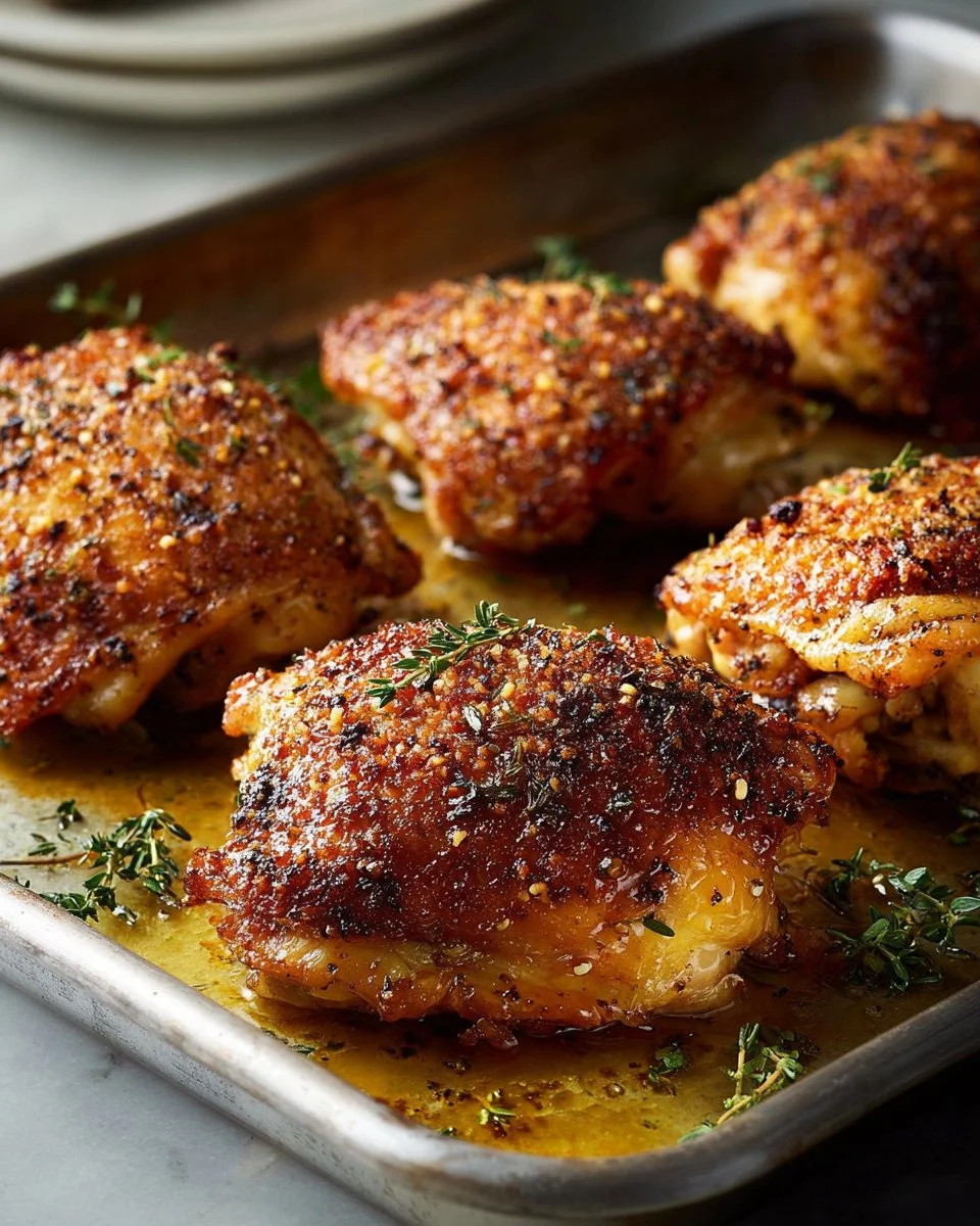 Crispy Baked Chicken Thighs