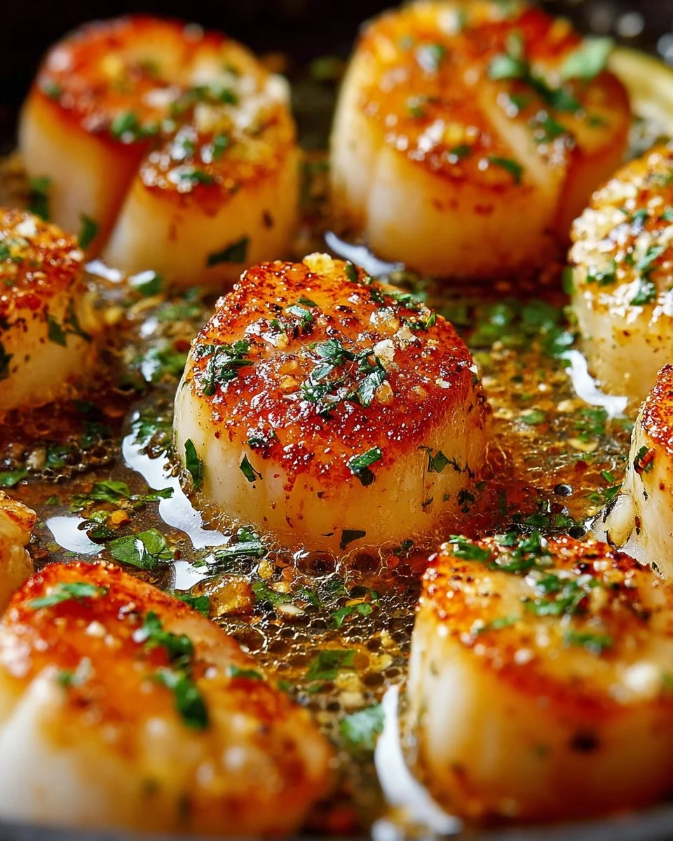 Garlic Butter Baked Scallops