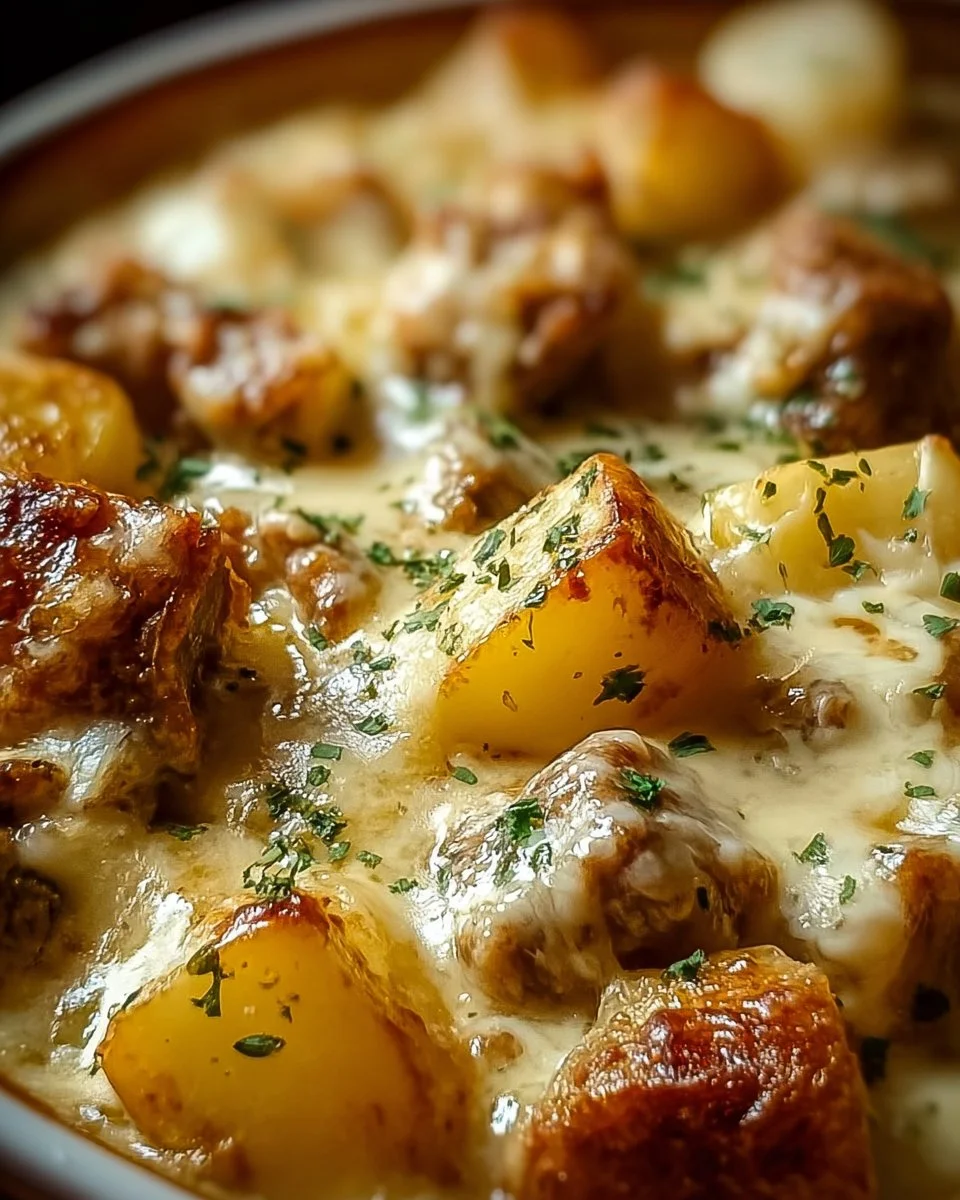 Garlic Parmesan Crockpot Chicken and Potatoes