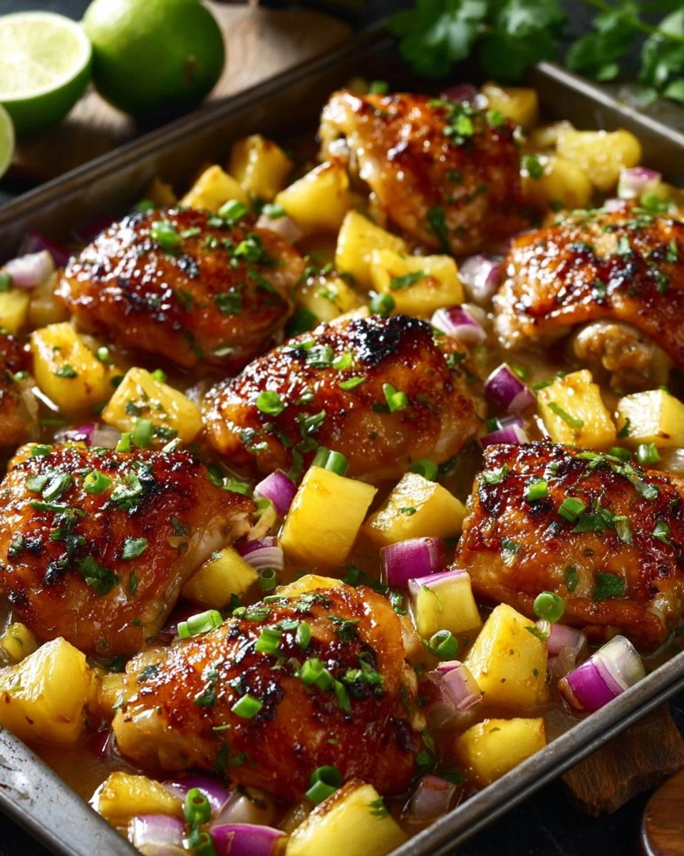 Hawaiian Chicken Sheet Pan