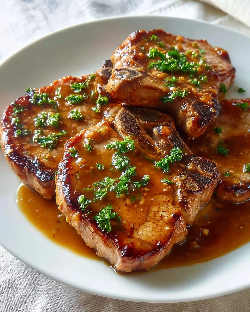 Juicy Honey Mustard Pork Chops