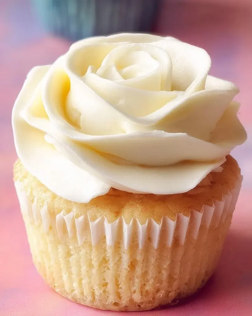 Delicious Almond Cupcakes with creamy frosting and almond decorations