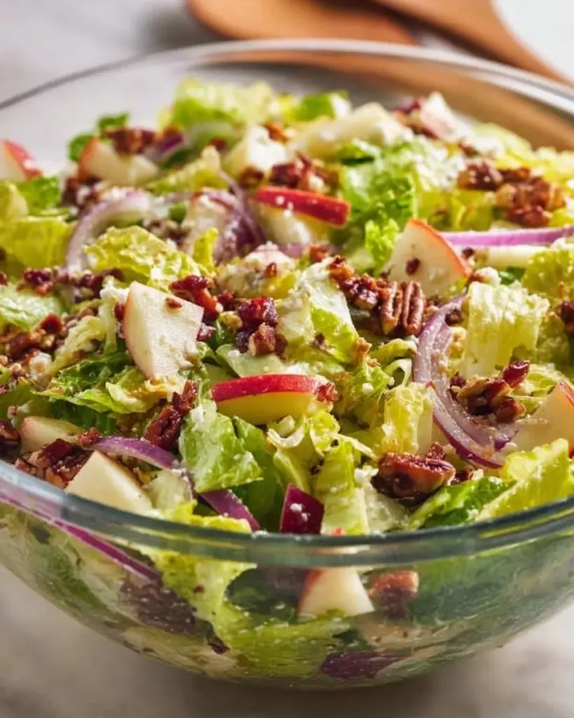 Autumn Salad with fresh ingredients and apple cider dressing