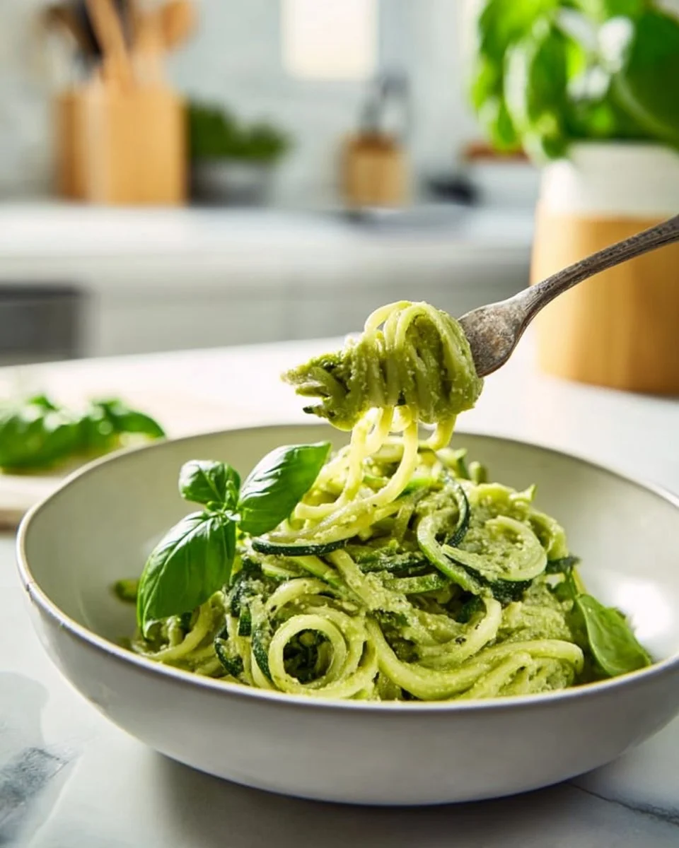 Avocado Pesto Zucchini Noodles